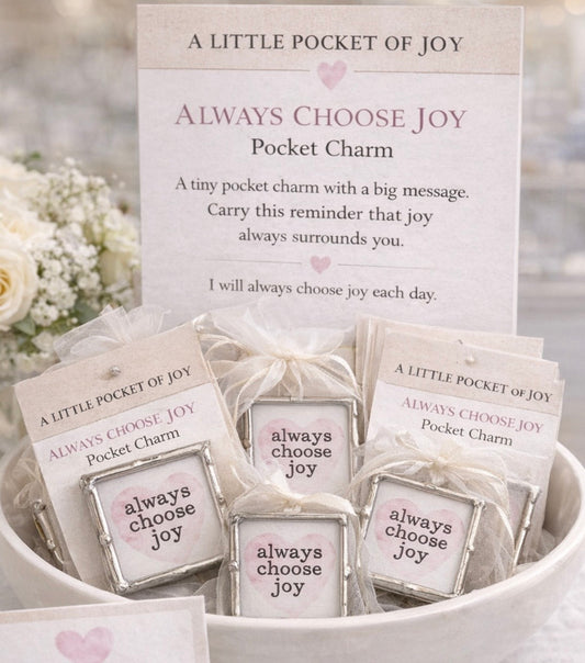 Wholesale always choose joy pocket charm