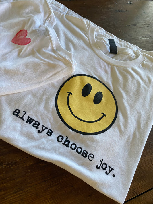 Always Choose Joy Tee Smiley Face