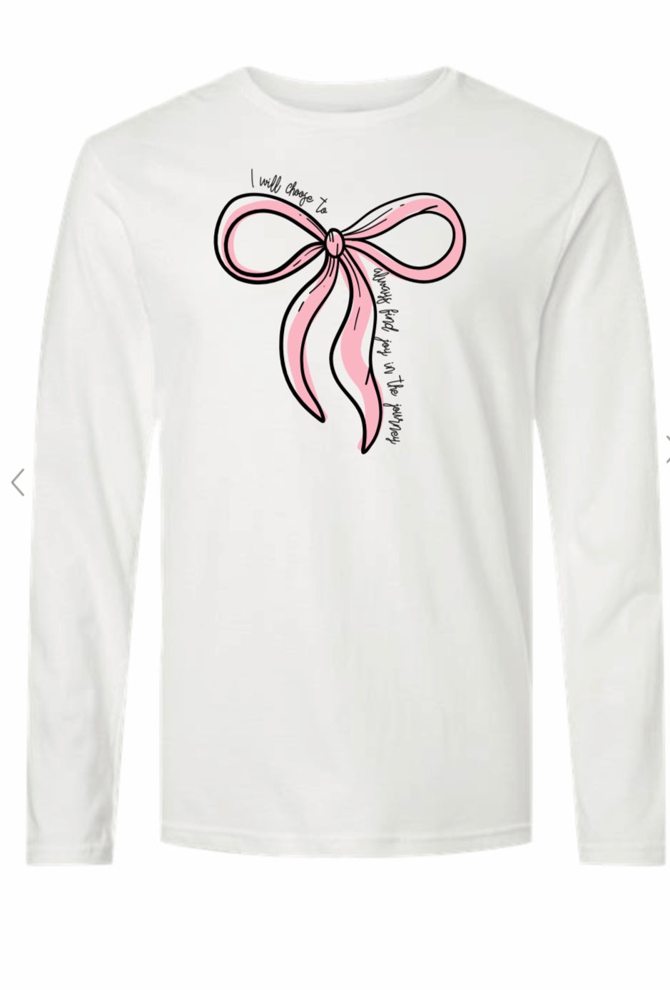 Bow long sleeve tee