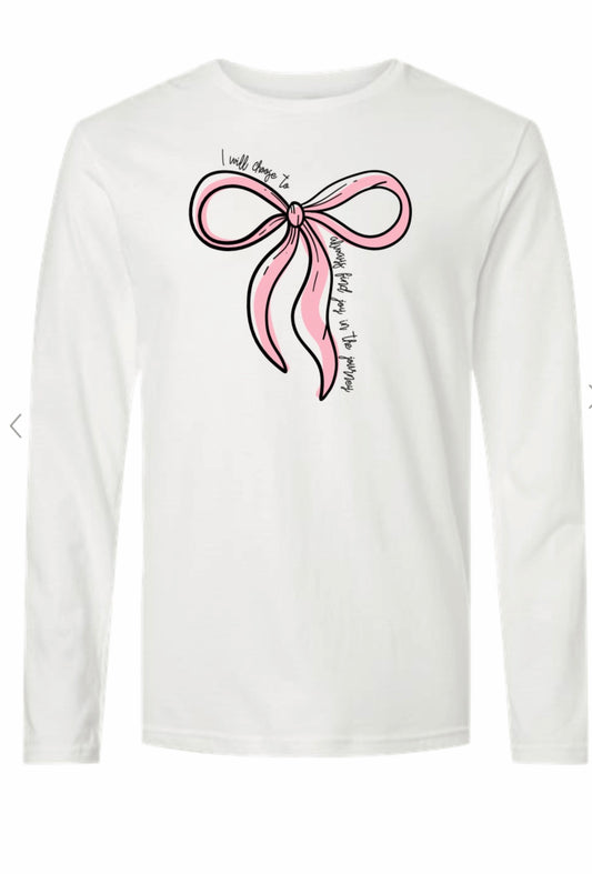 Bow long sleeve tee