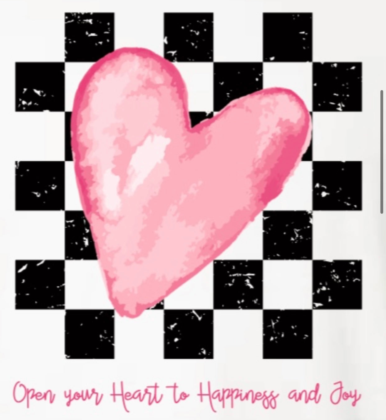 Checked Heart joy tee