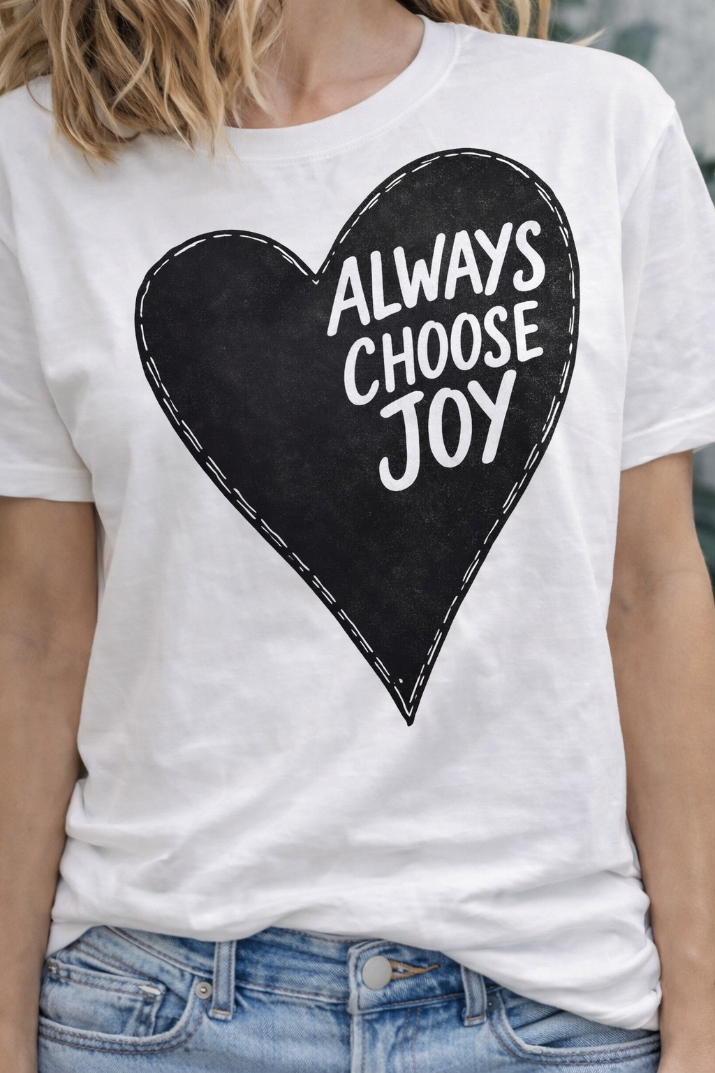 Always Choose Joy Heart tee