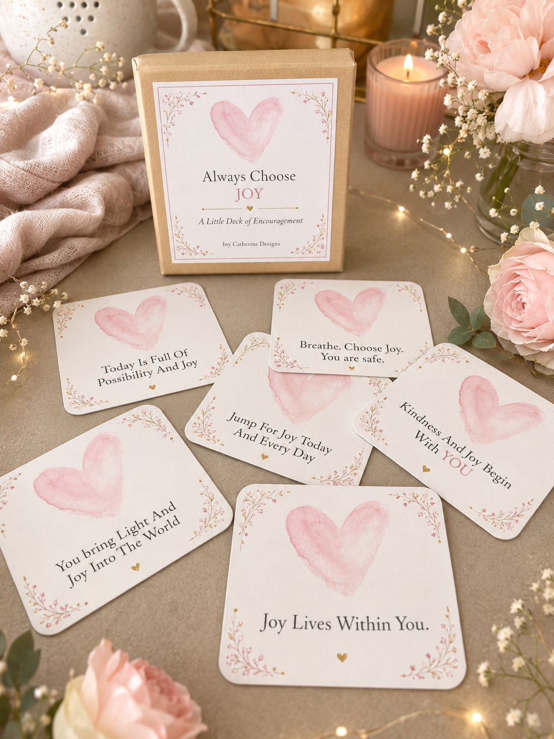 Wholesale affirmation cards always chooose joy