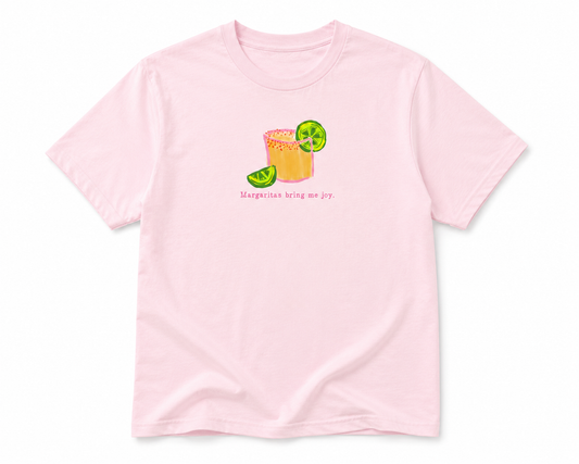 PINK Margaritas bring me JOY tee!