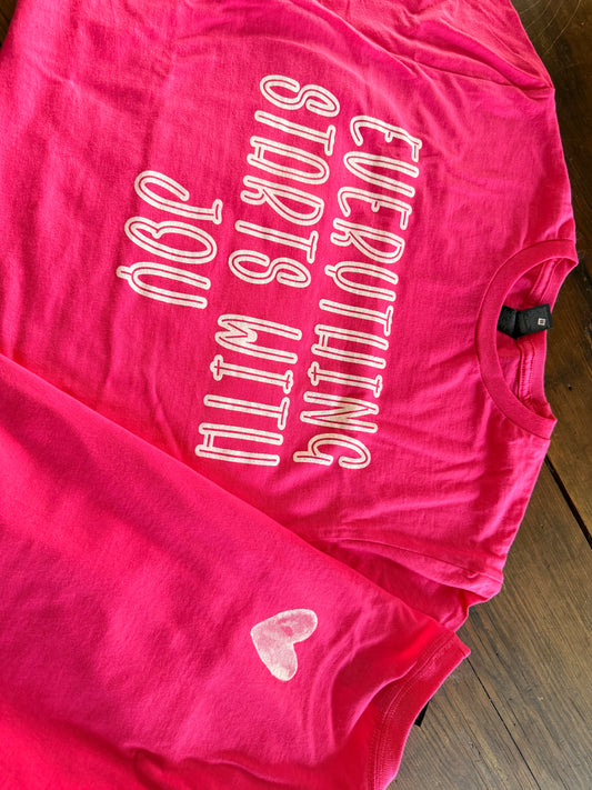 ALWAYS CHOOSE JOY PINK TEE