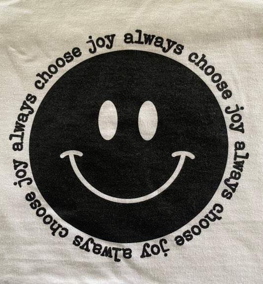 Always choose joy smiley face tee