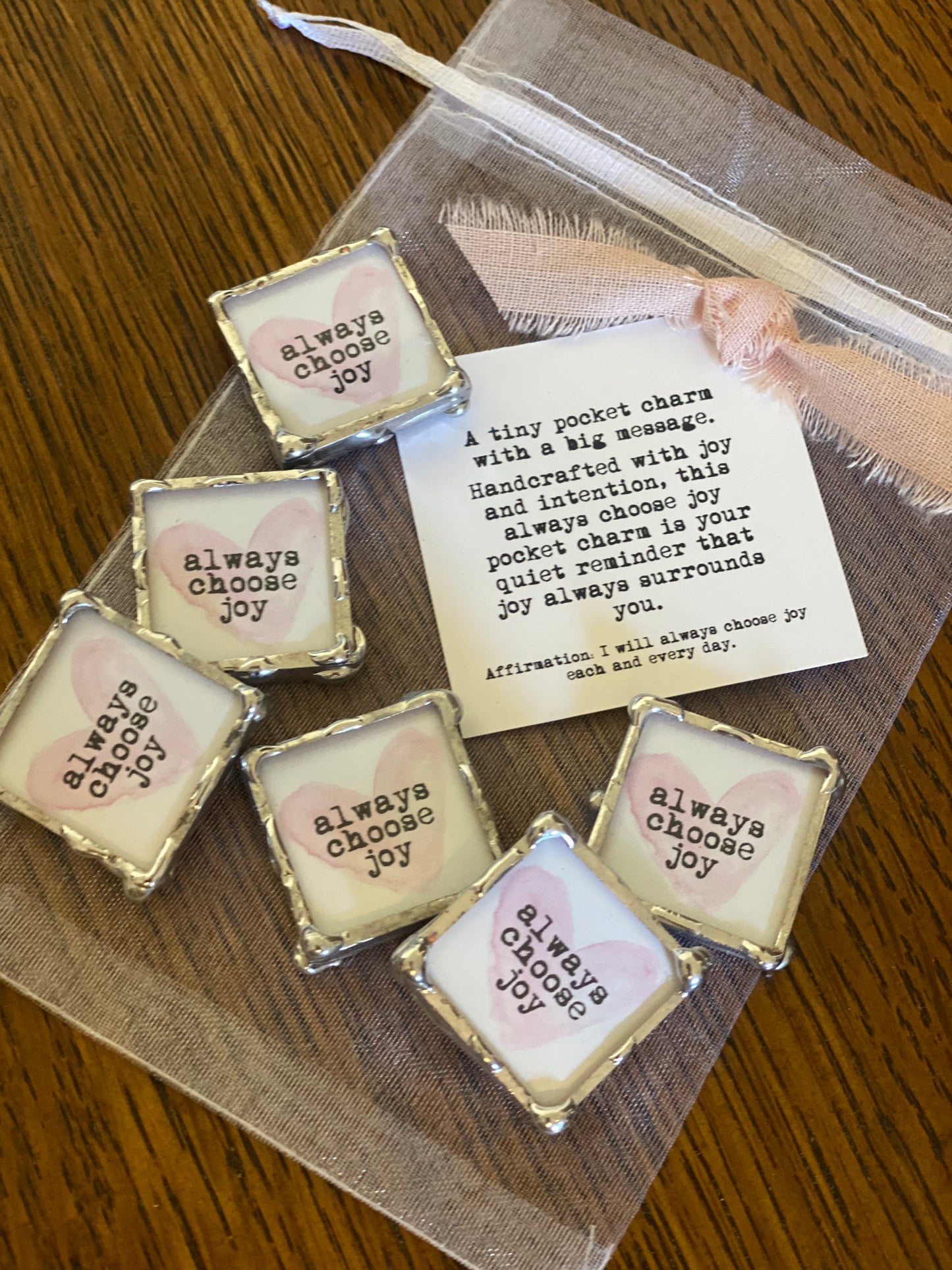 Always choose joy pocket charm