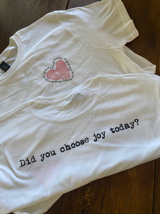 Always choose joy tee with back print